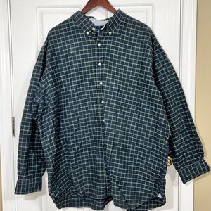 Polo Ralph Lauren Shirt Mens 3XB Classic Fit Plaid Check Green Blue Yellow